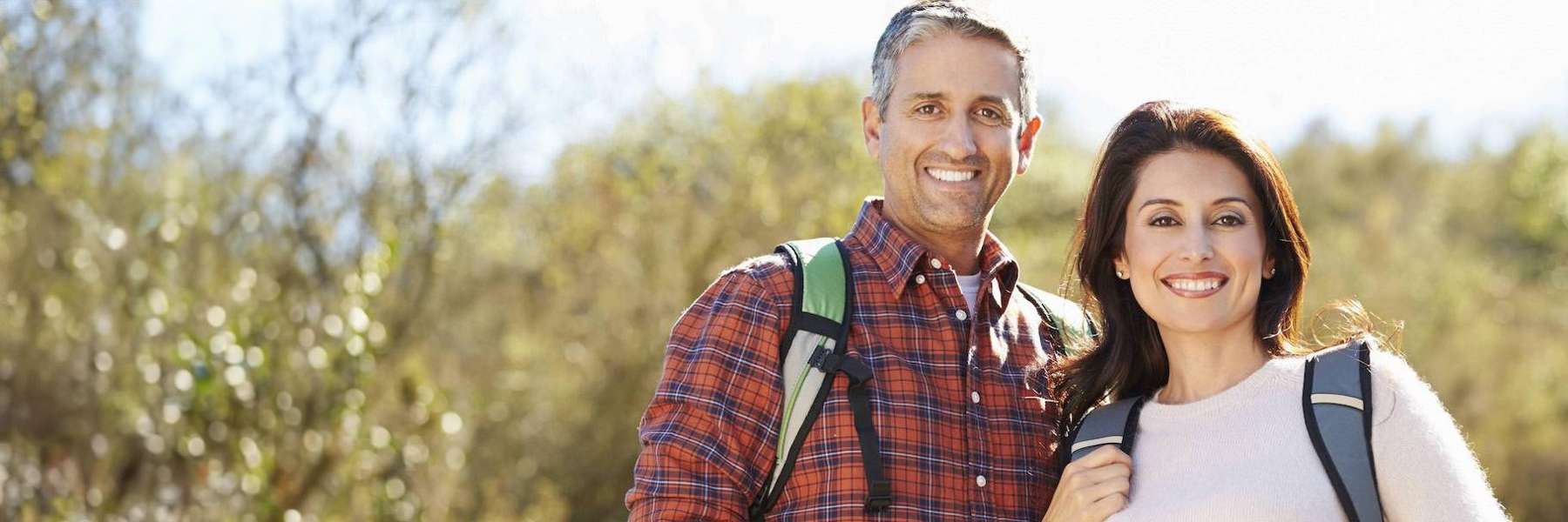 north york man and woman out hiking