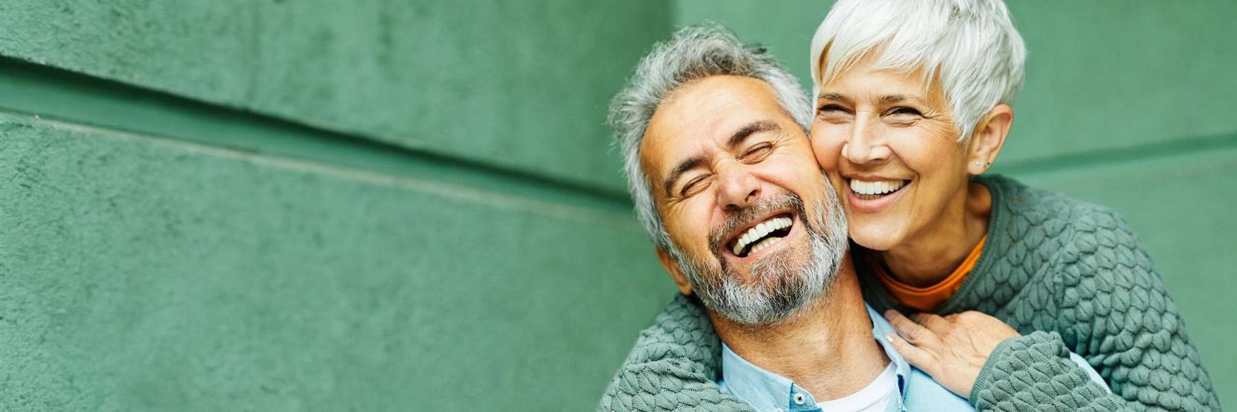 middle aged man and woman smiling in north york