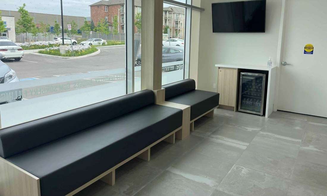 modern waiting room in north york dental office